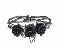 Gioielli - Bracciale gotico-gioielli-Wild Black Rose 